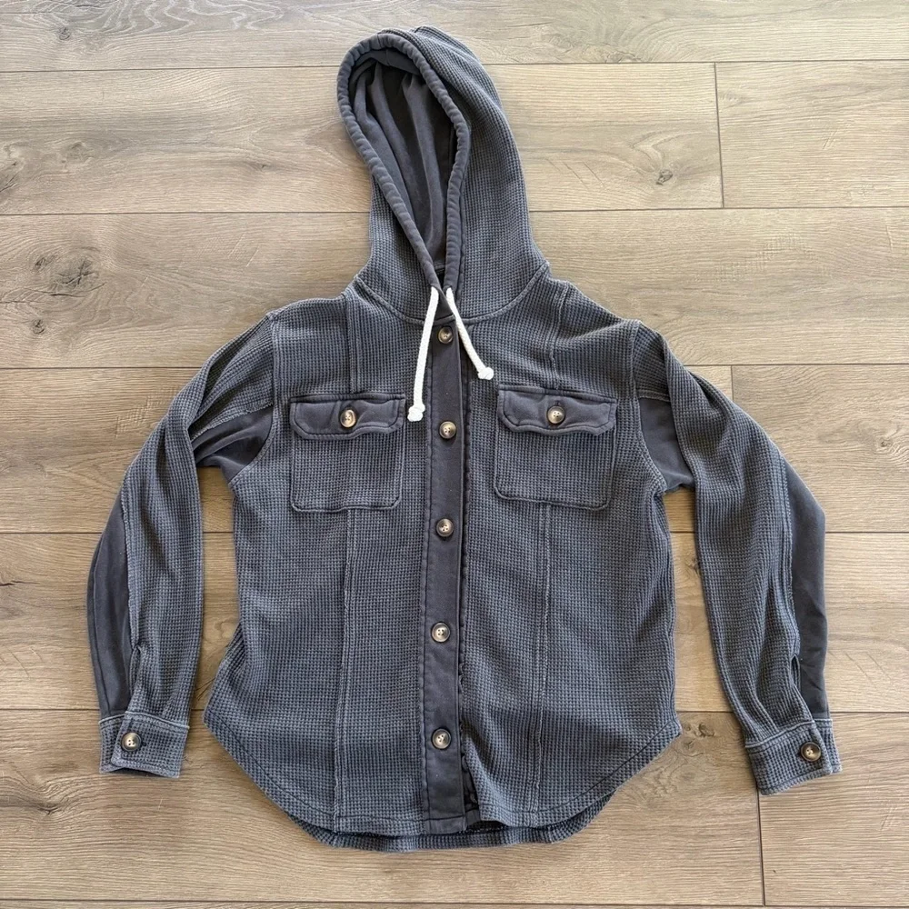 American Eagle Dark Gray Hooded Sweater Size XS